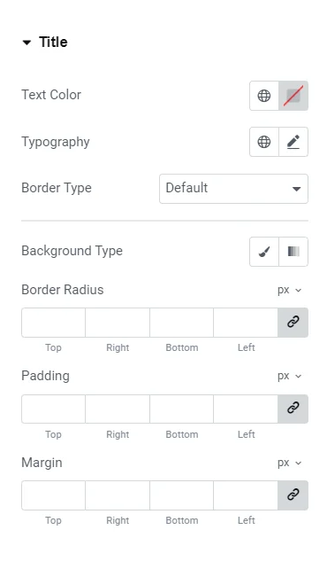 title styling