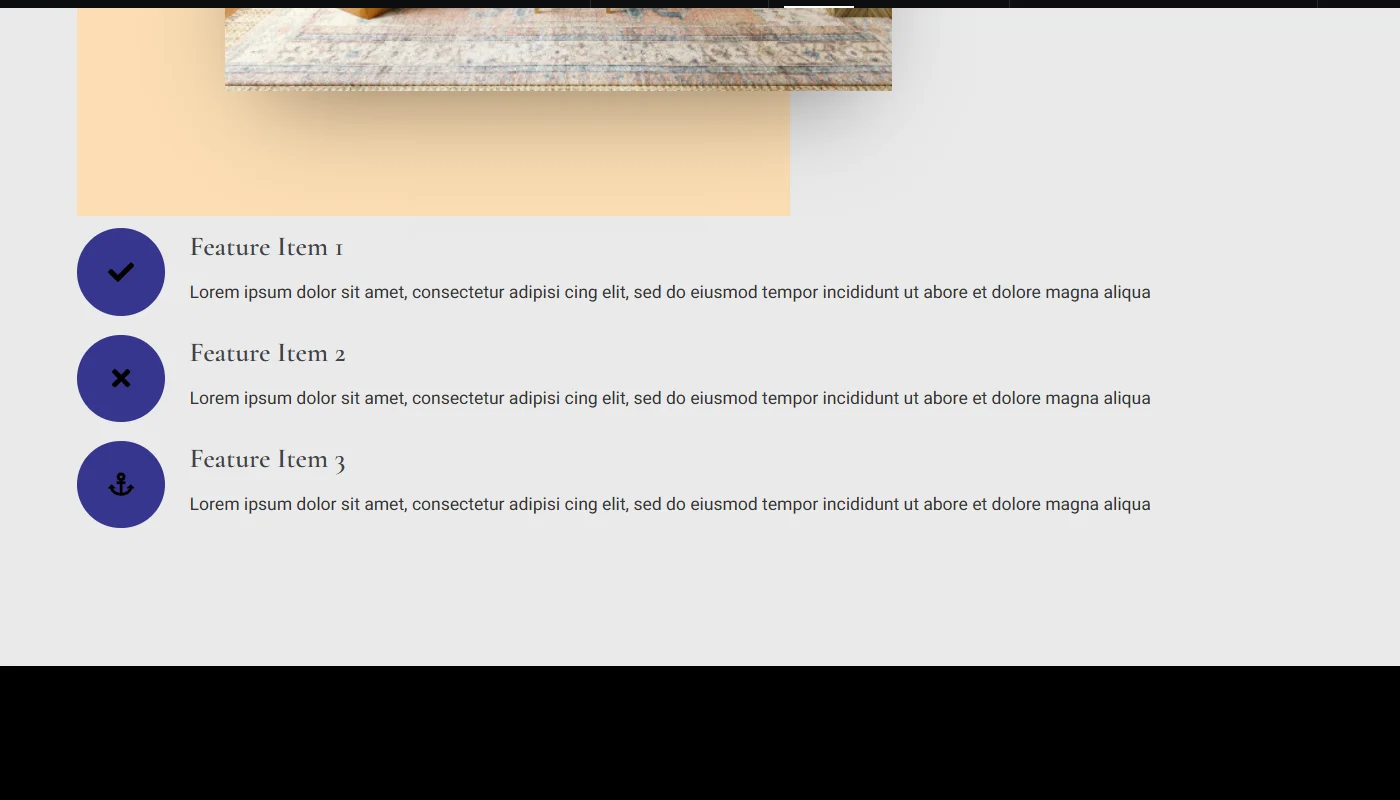Basic feature list widget dropped
