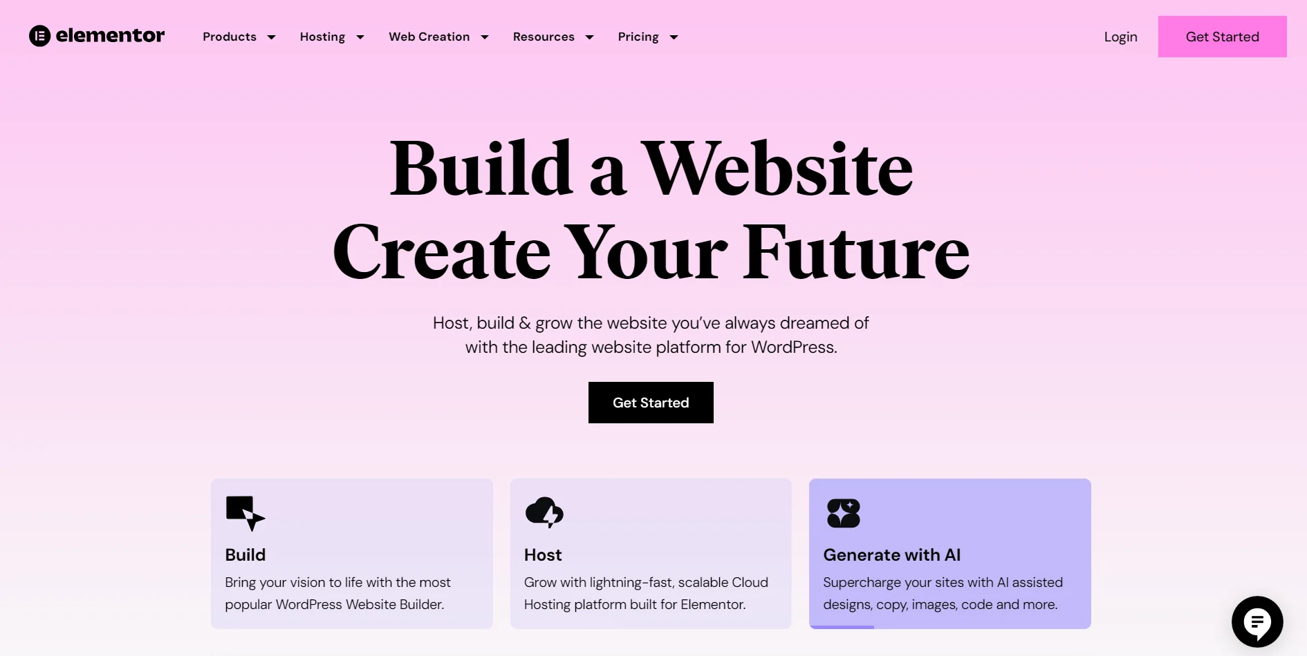 Elementor homepage