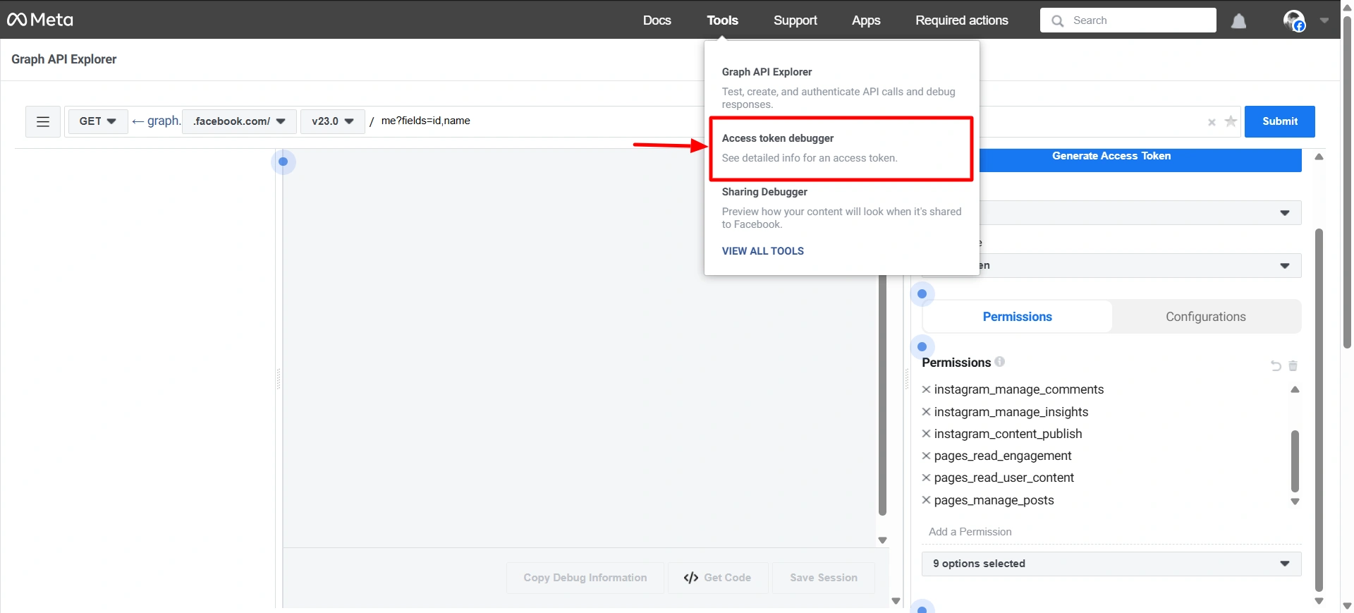 access token debugger