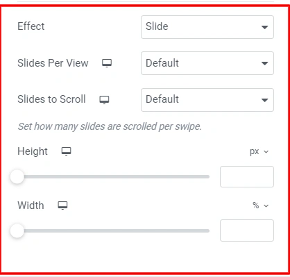 RAE Media Carousel settings