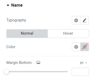 Name styling