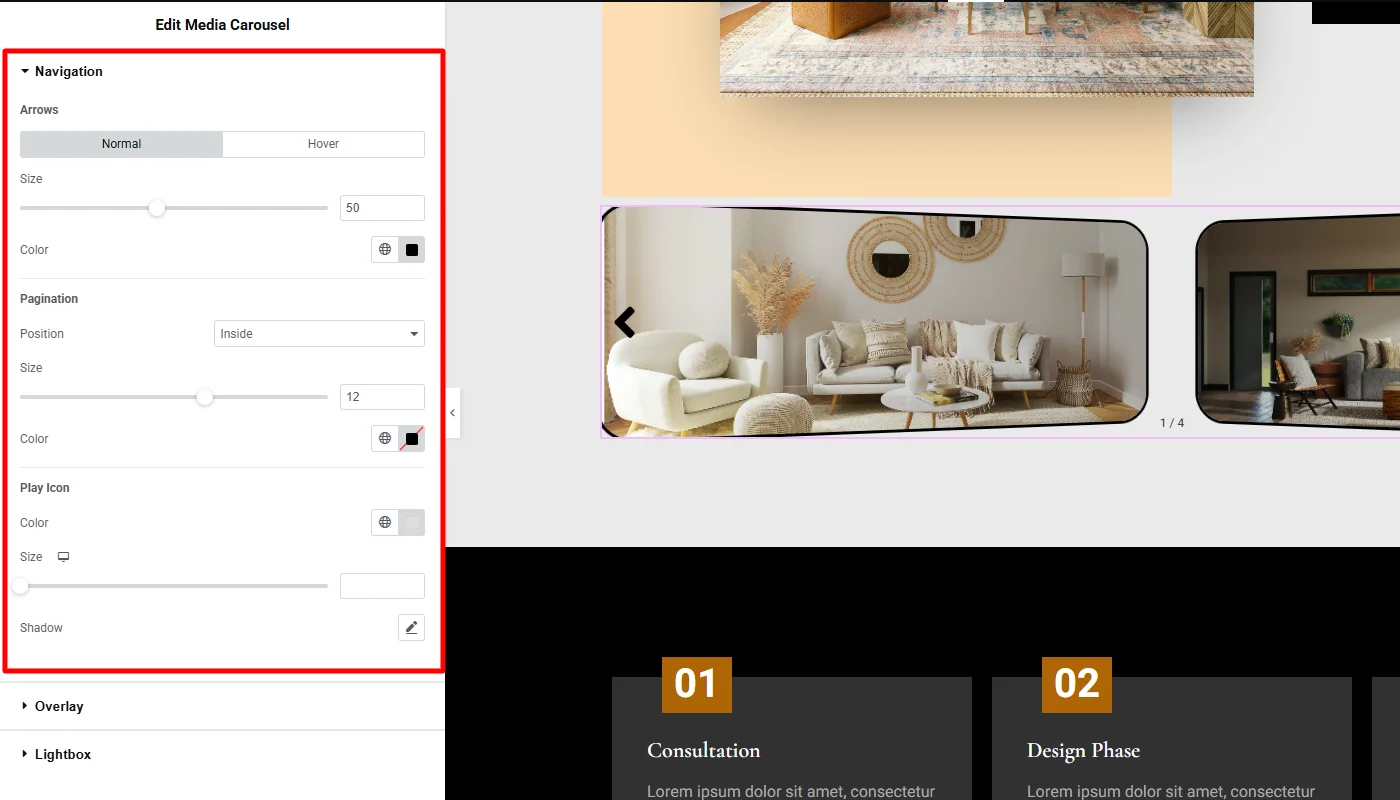 Styling navigation