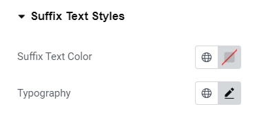 Suffix text styles
