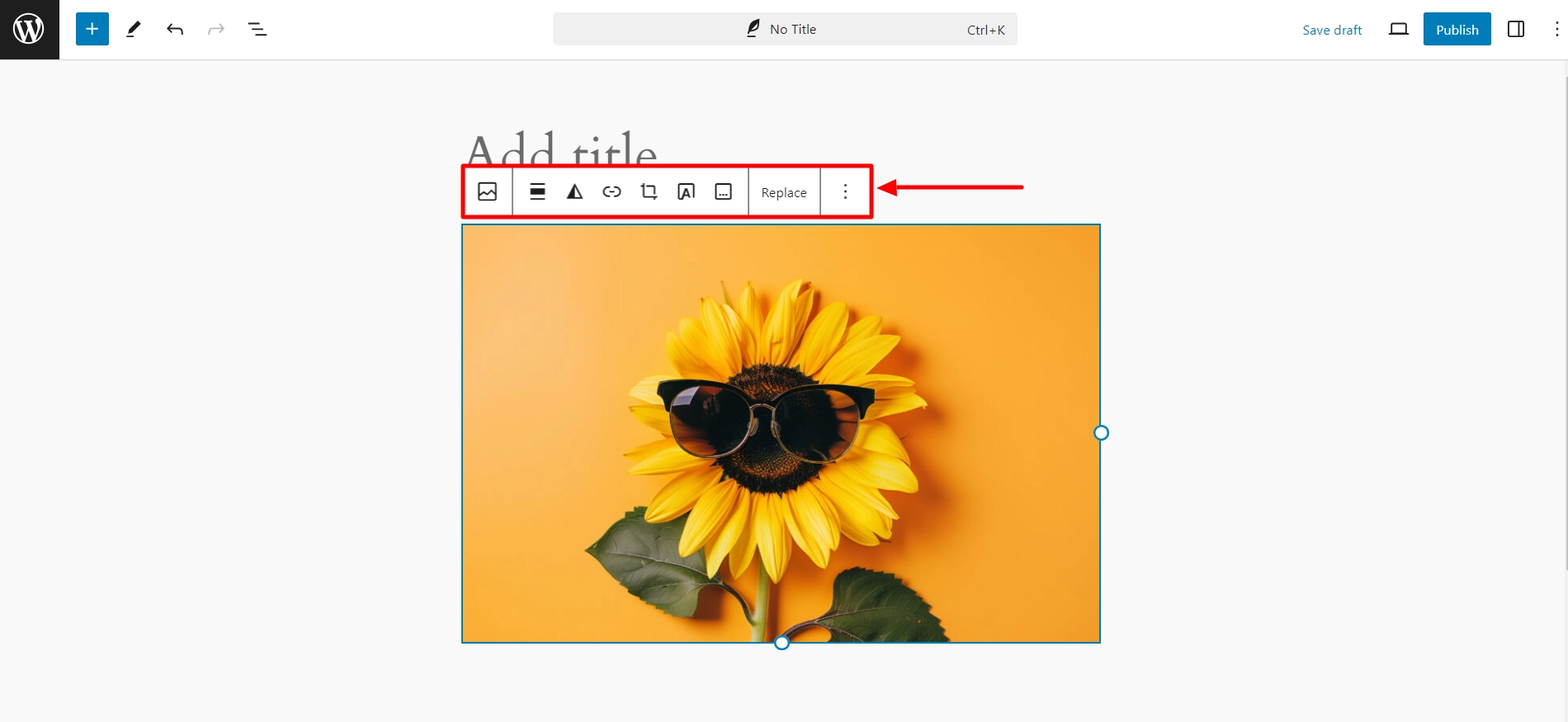 Block toolbar