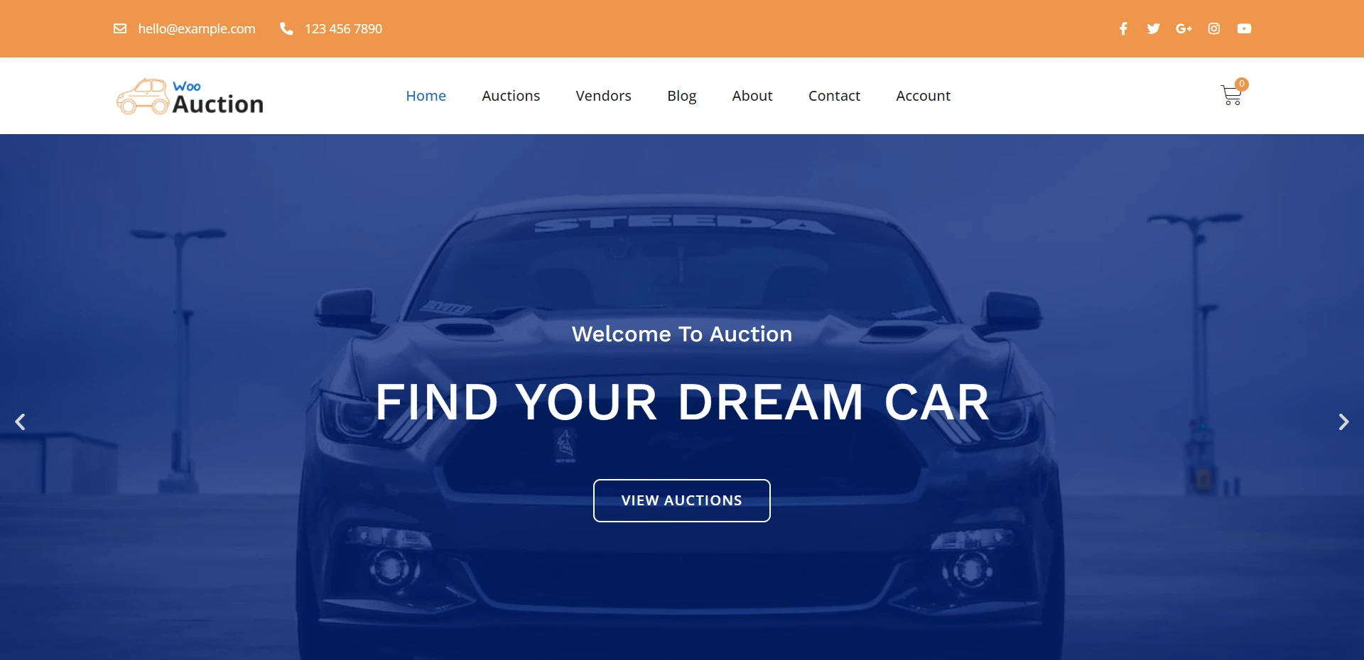 Auction WordPress Website Template