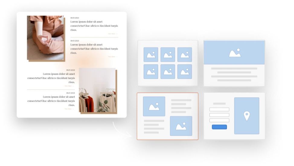 Themes page layout setting
