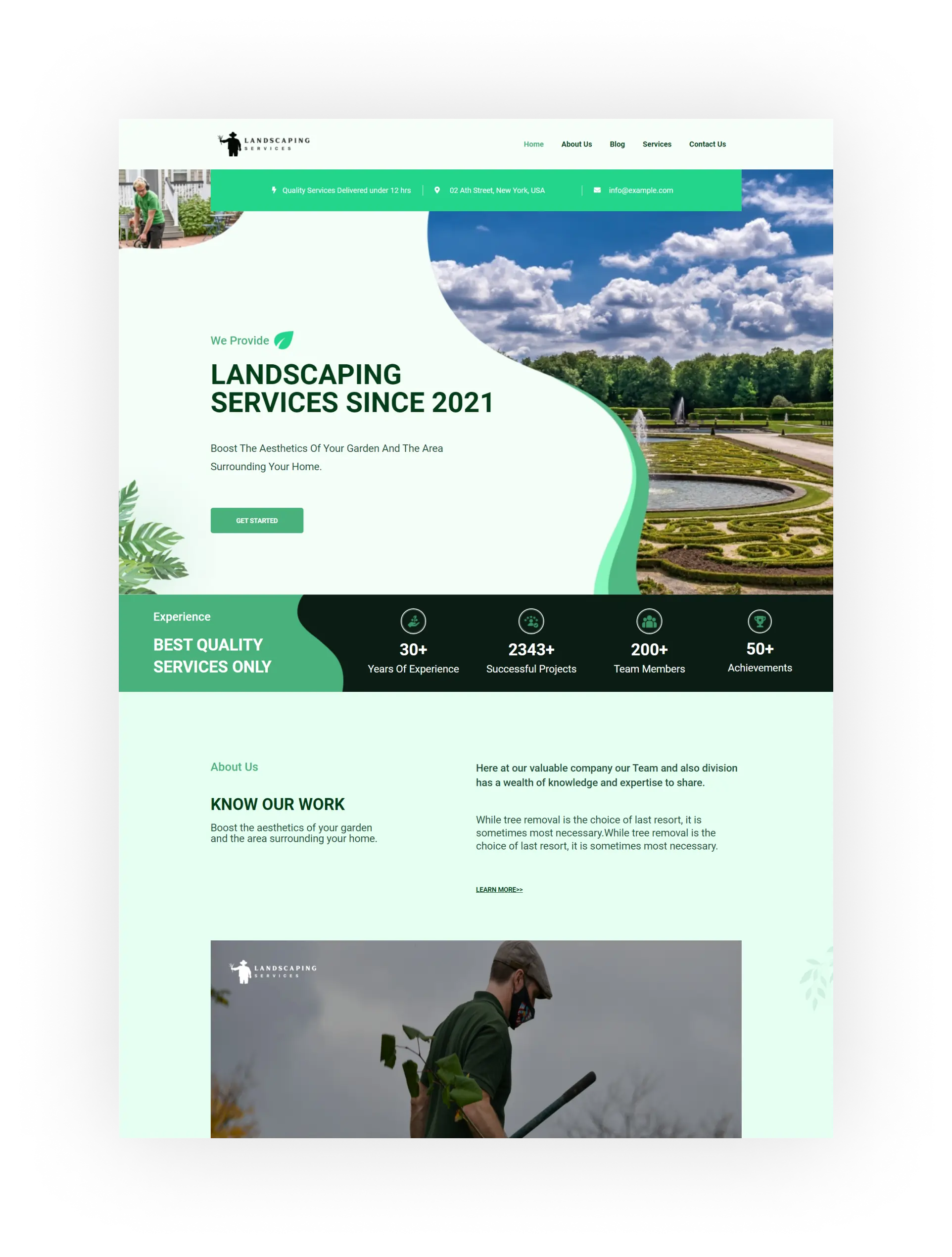 Landscaping WordPress template