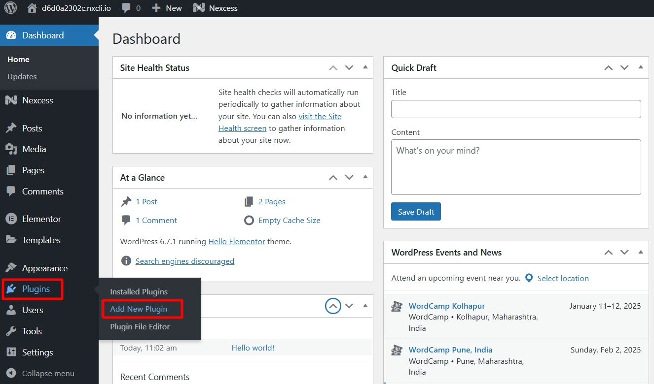 Adding new plugin