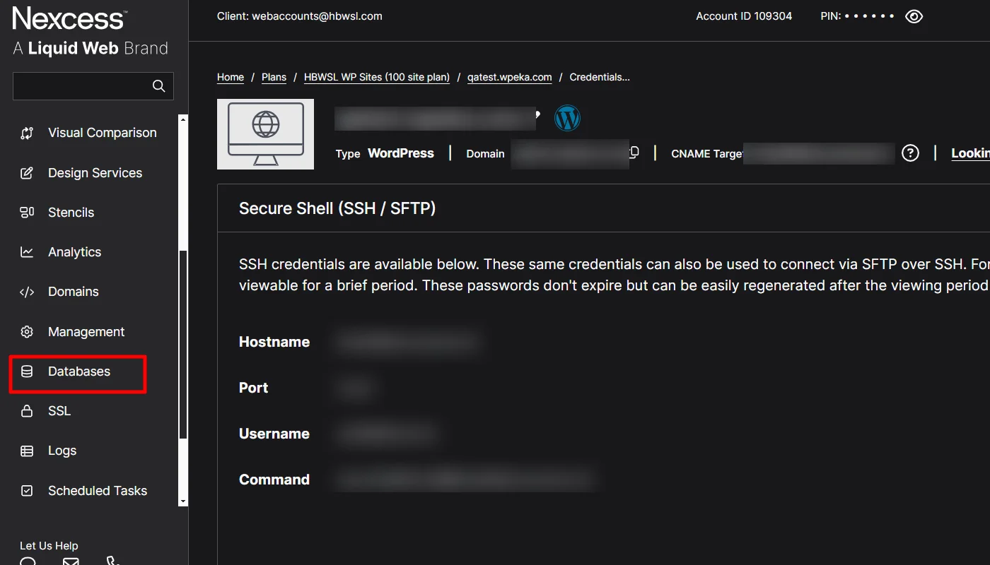 Selecting databases
