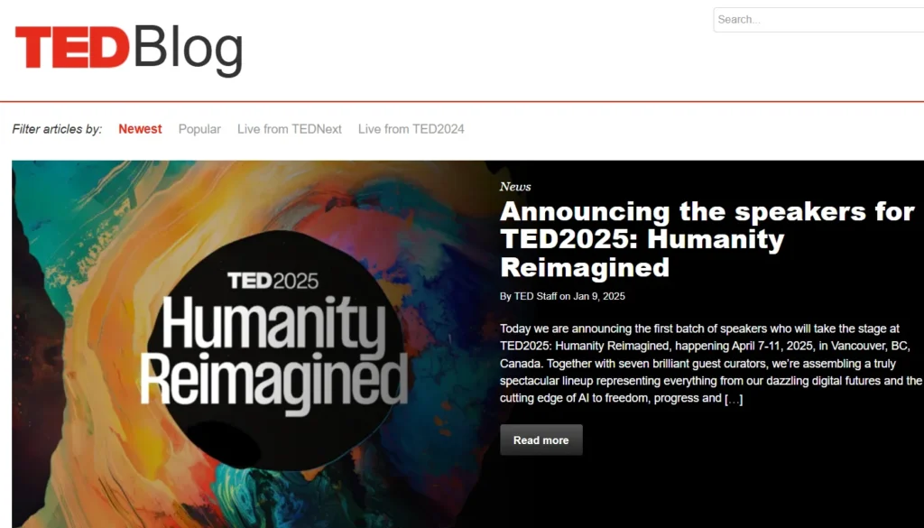 The TED blog