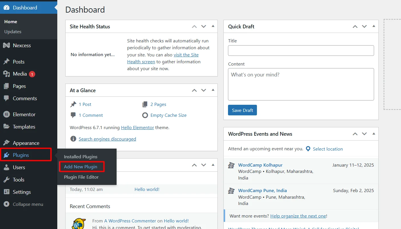 Adding plugin