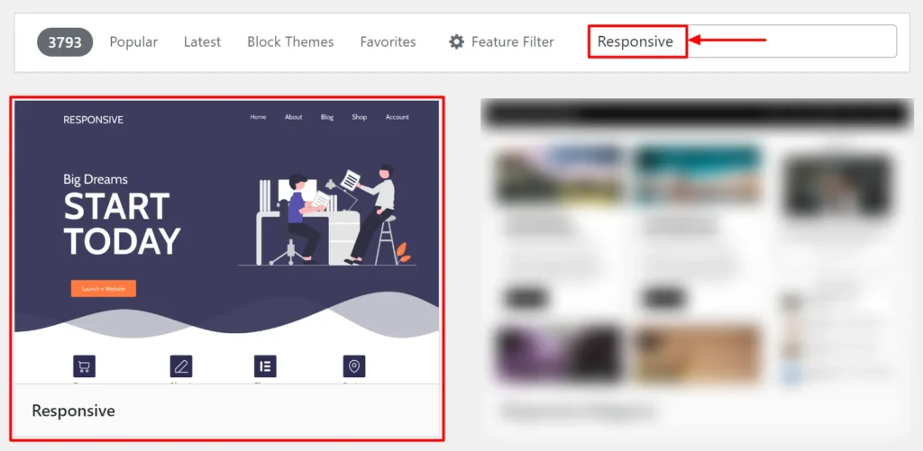 Searching for Responsive Theme
