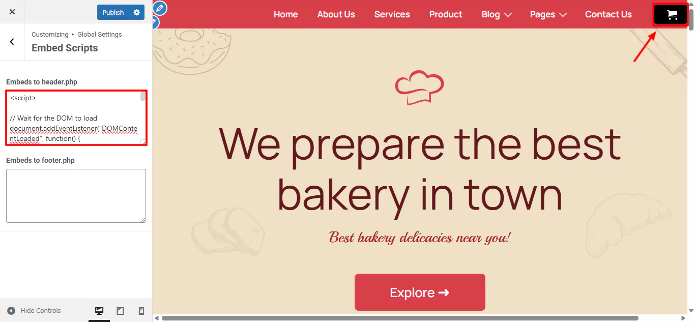 Add the code and check the preview