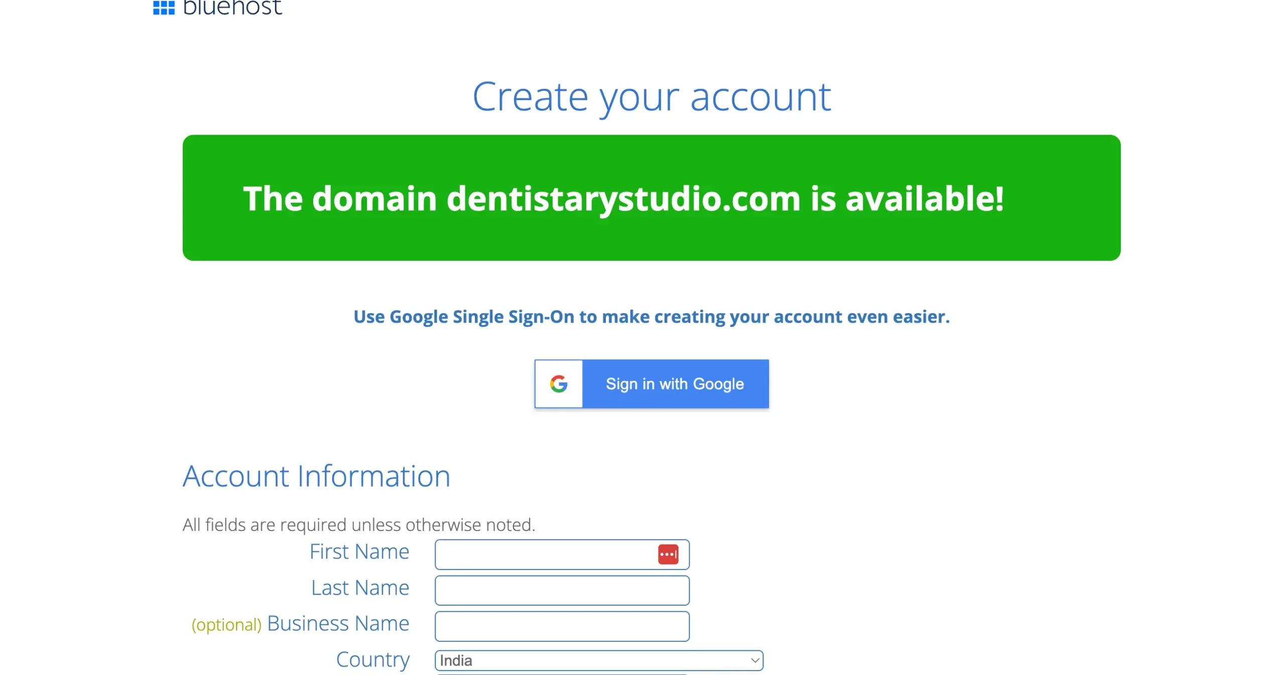 Creating an account and signing up