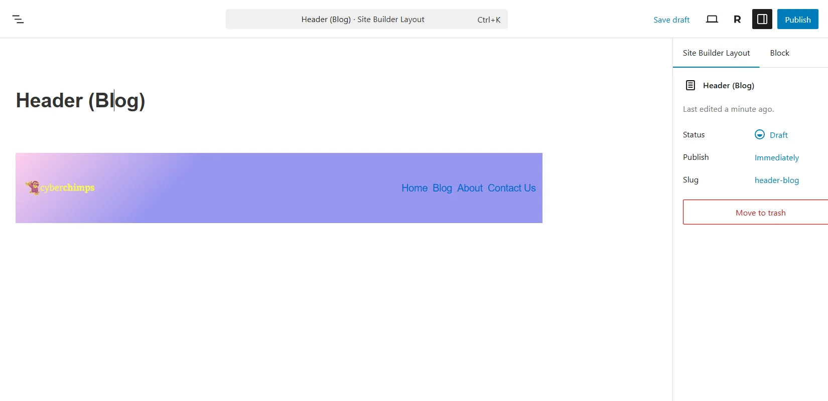 customize header pattern