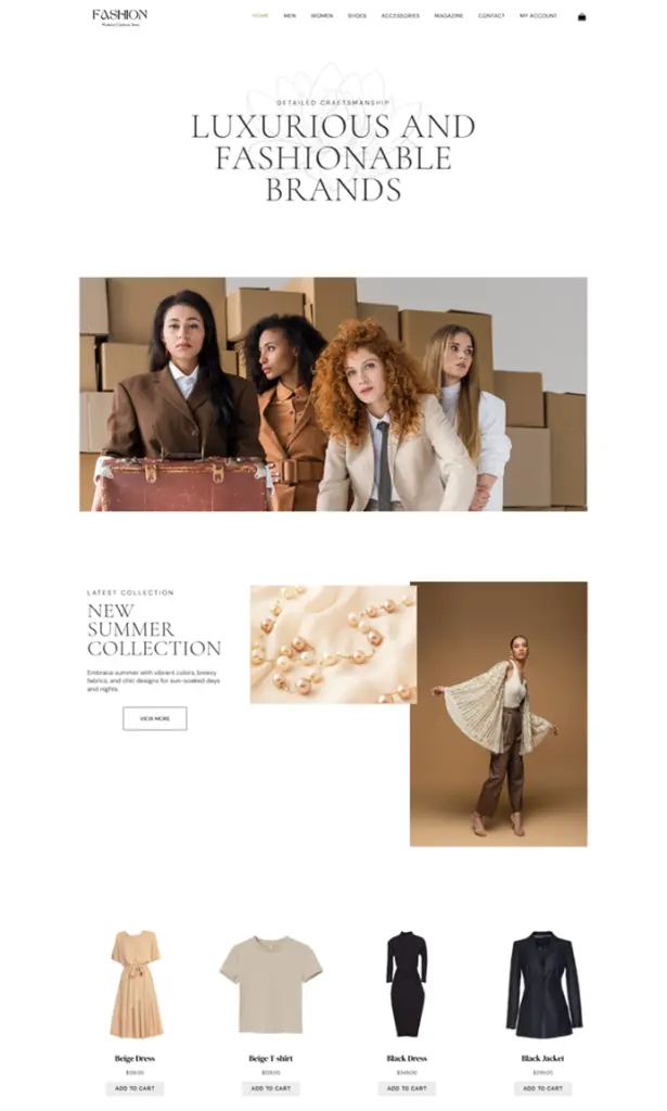 Fashion store template