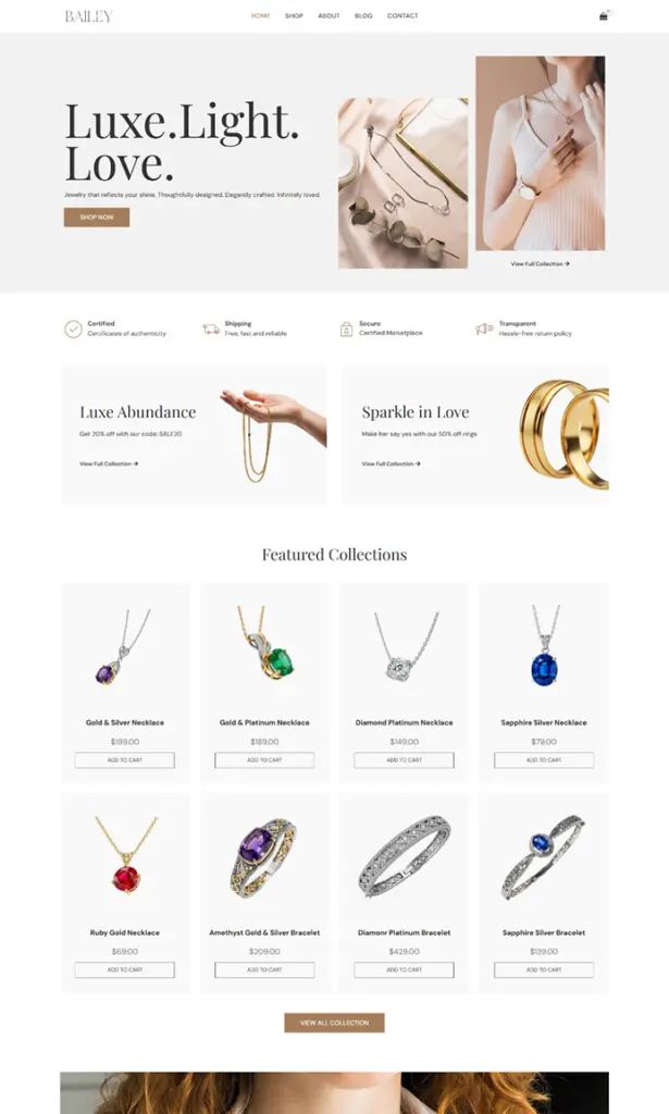 Jewelry store template