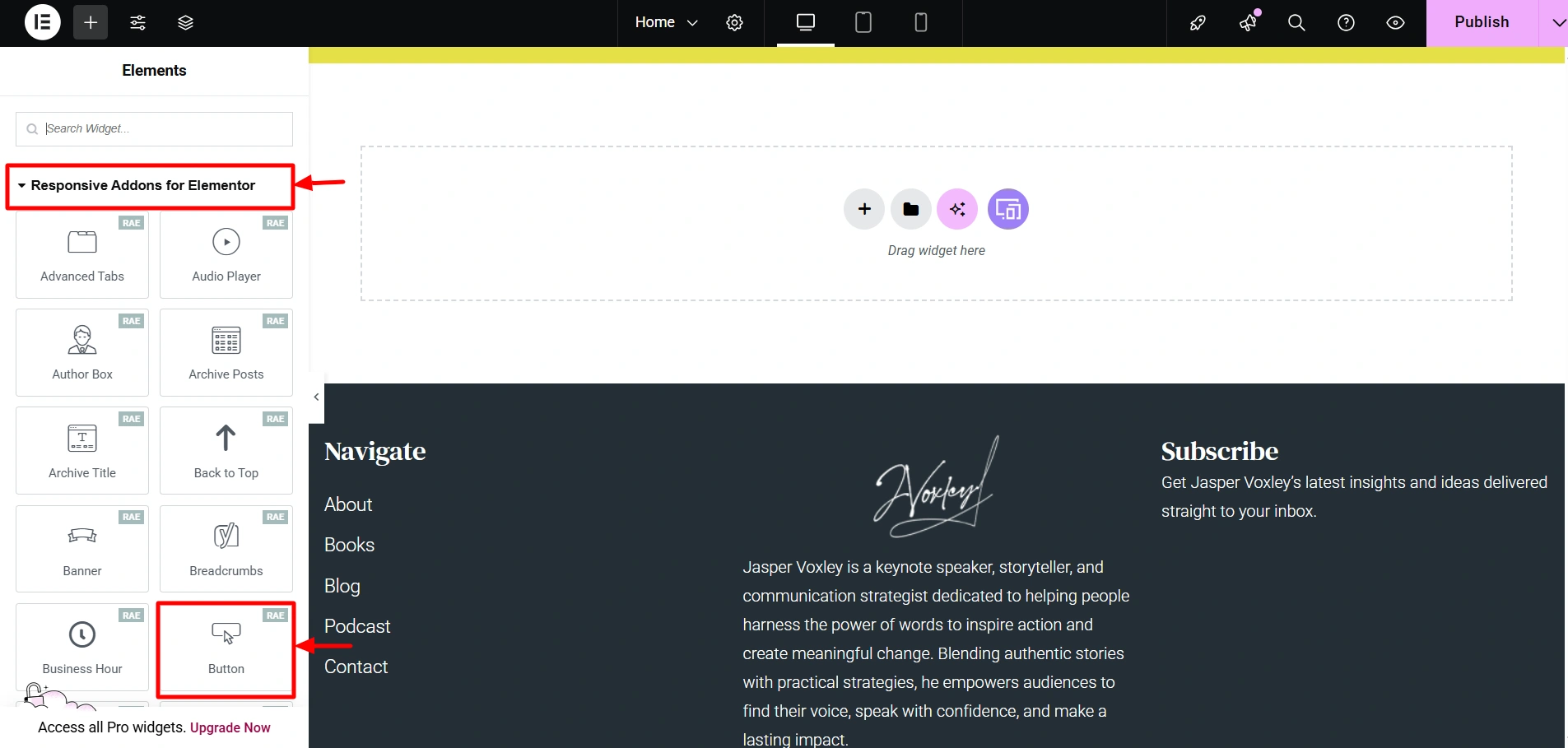 add button widget