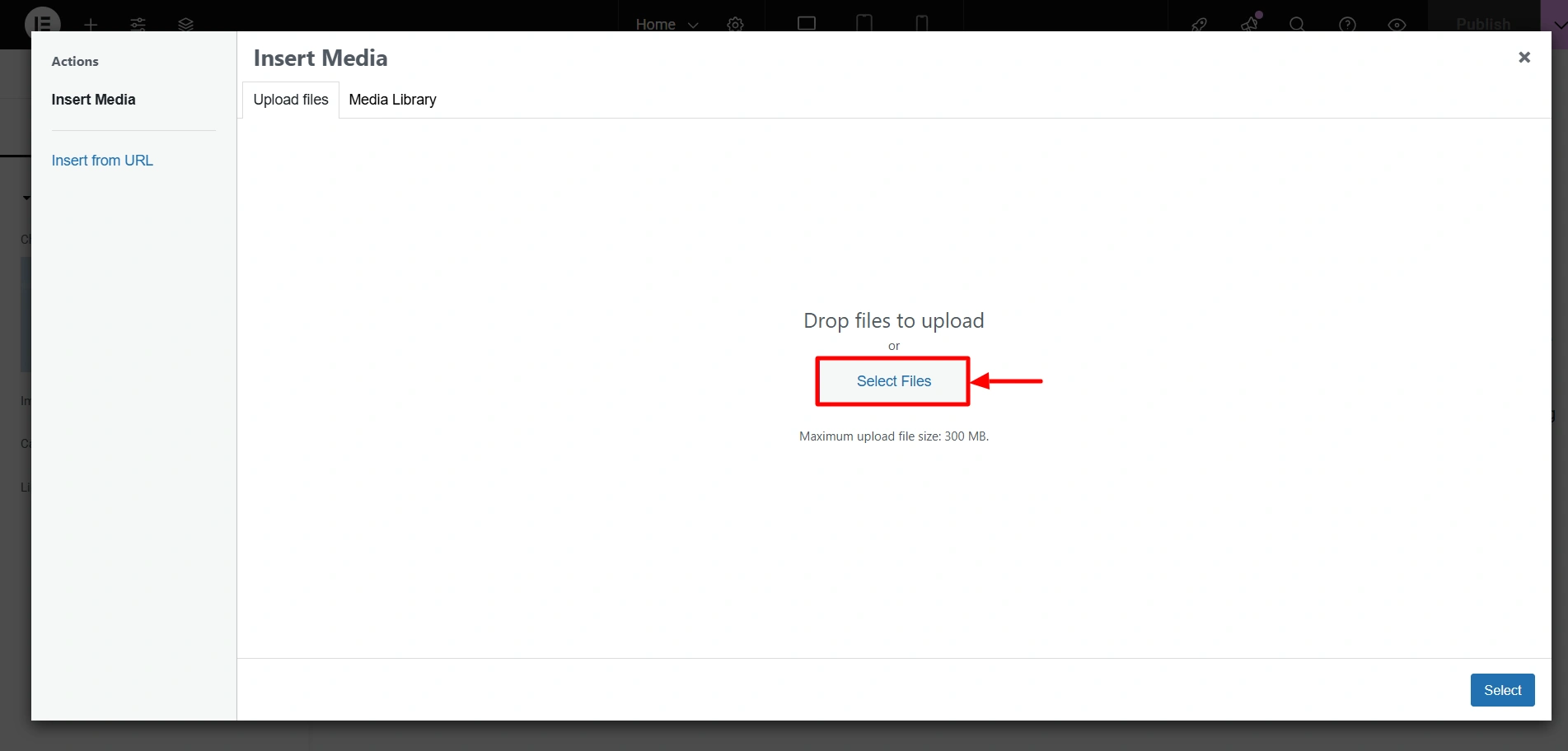 upload files