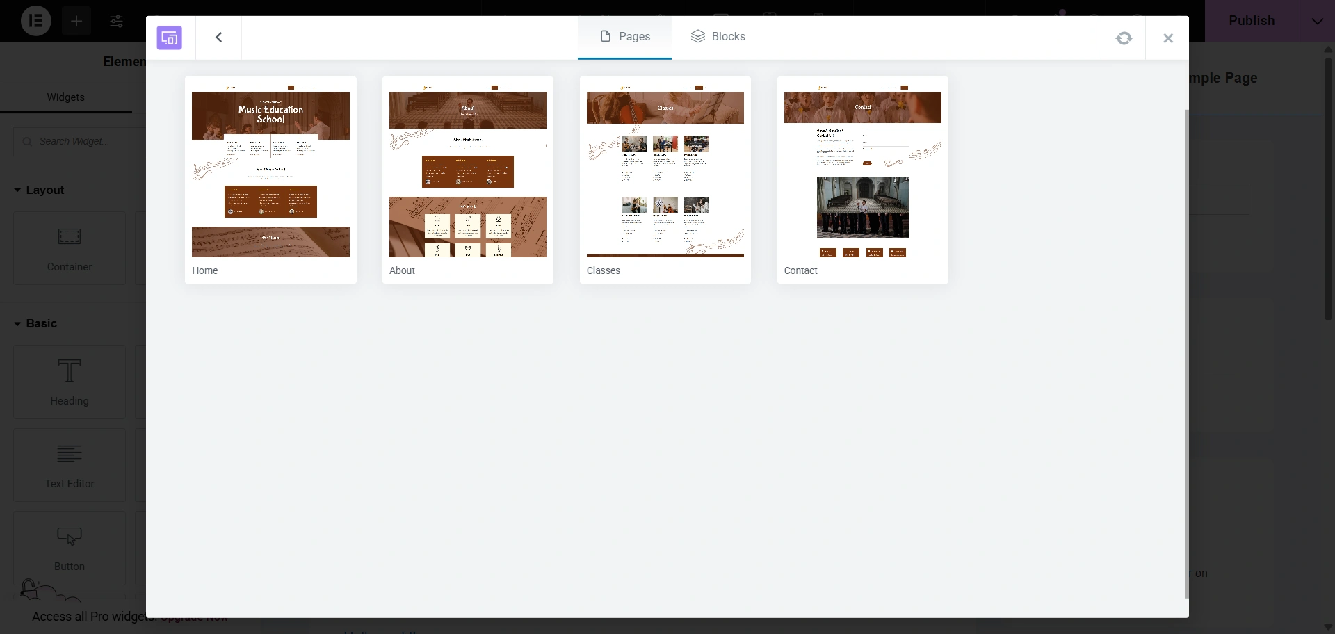 Music school template