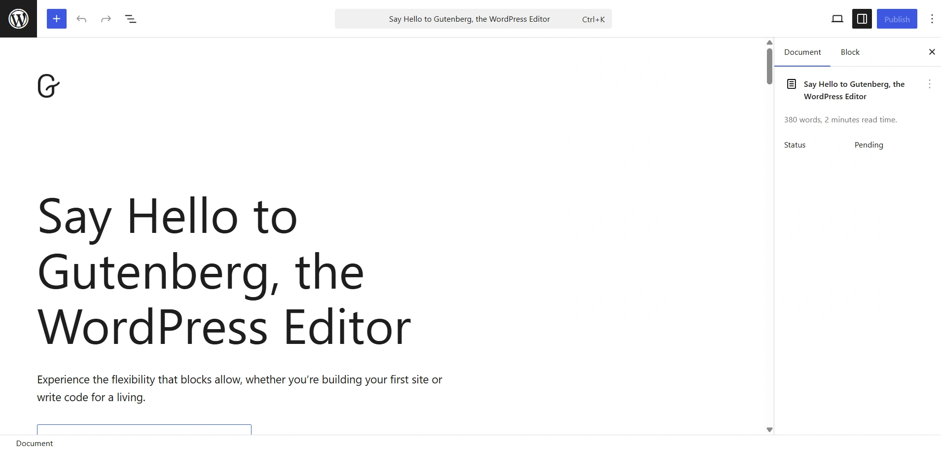 Gutenberg Block Editor