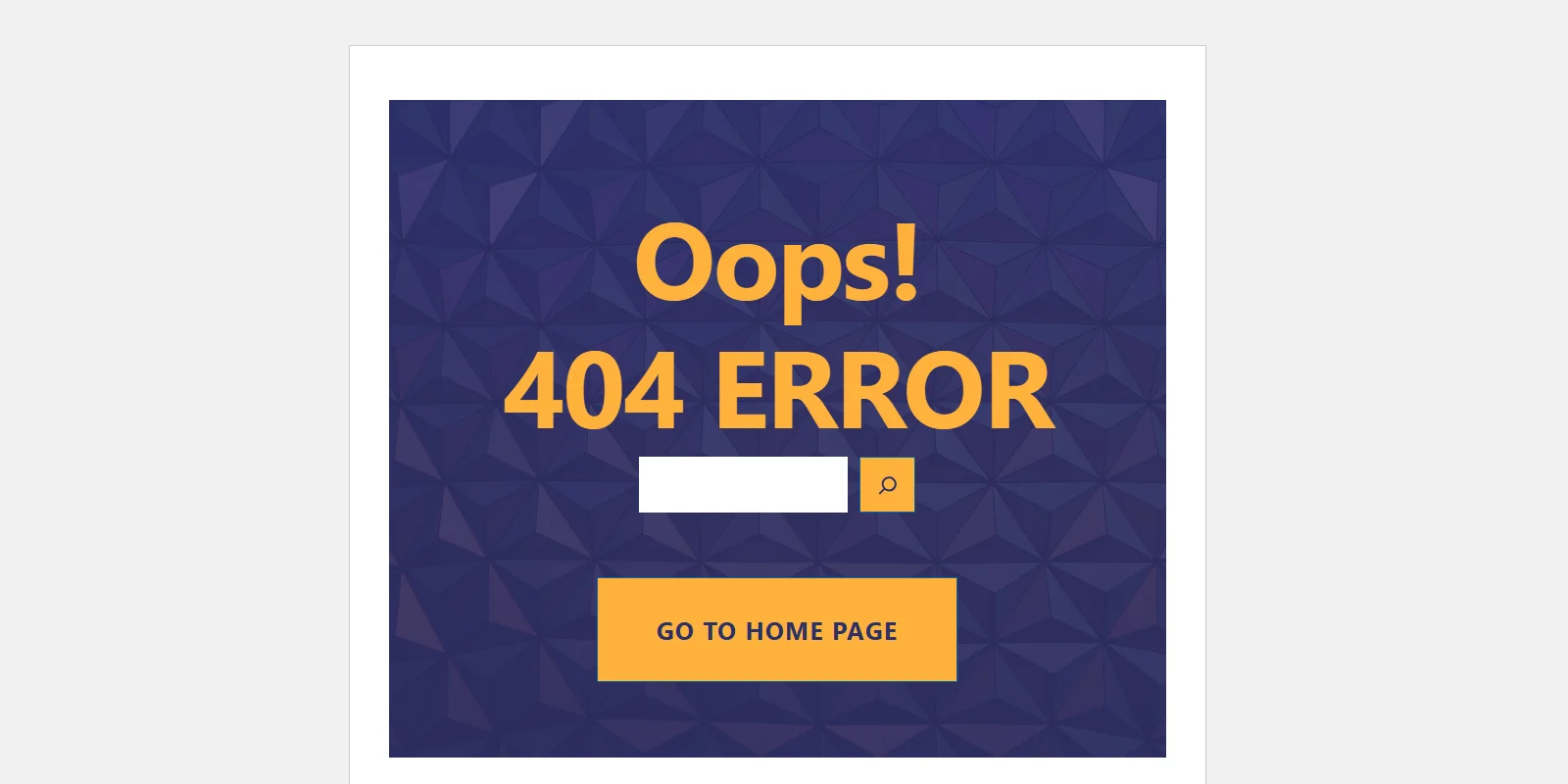 404 page when wrong url is typed