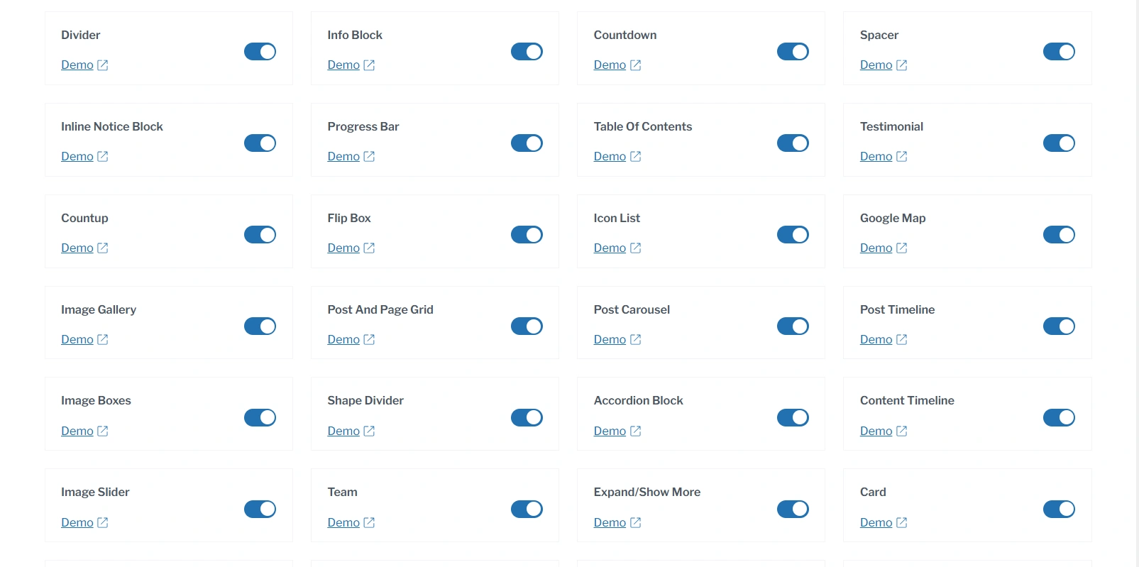 Responsive blocks