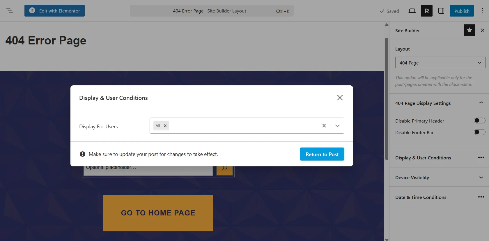 Assign user conditions
