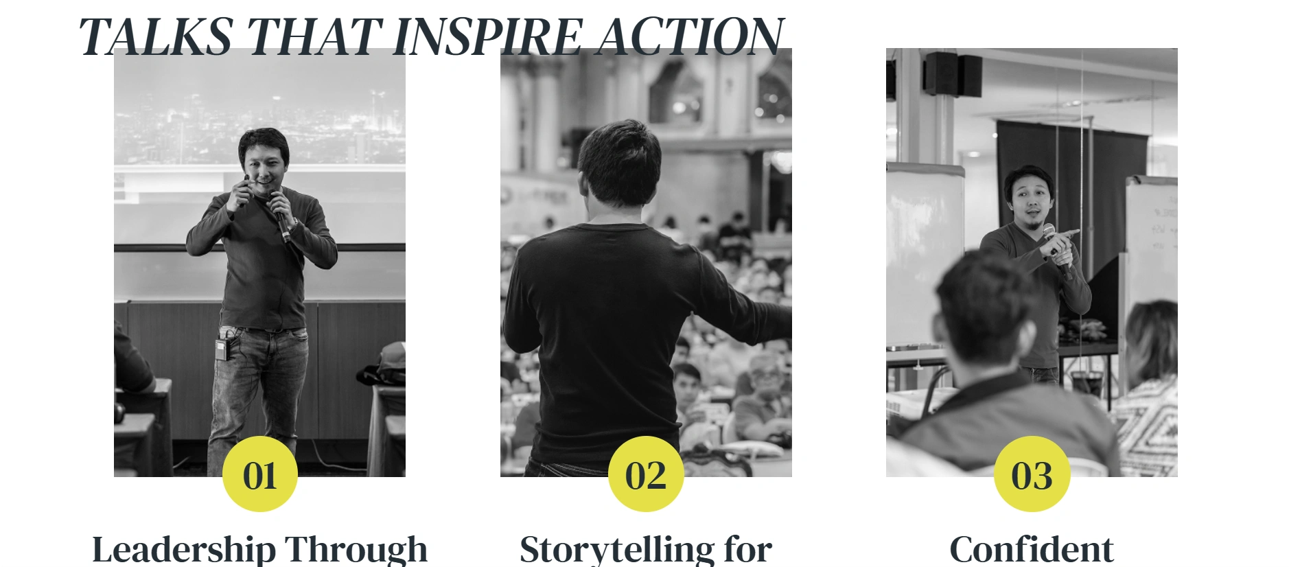 events and talks section