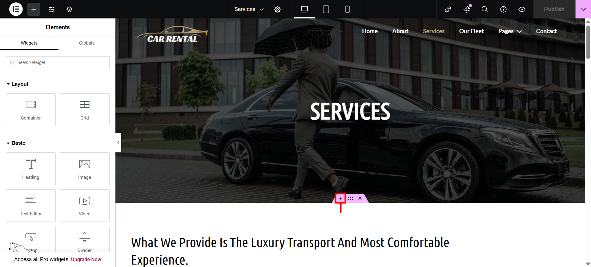 Click on + sign