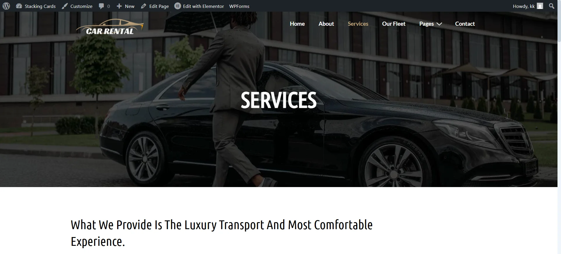 Car rental template