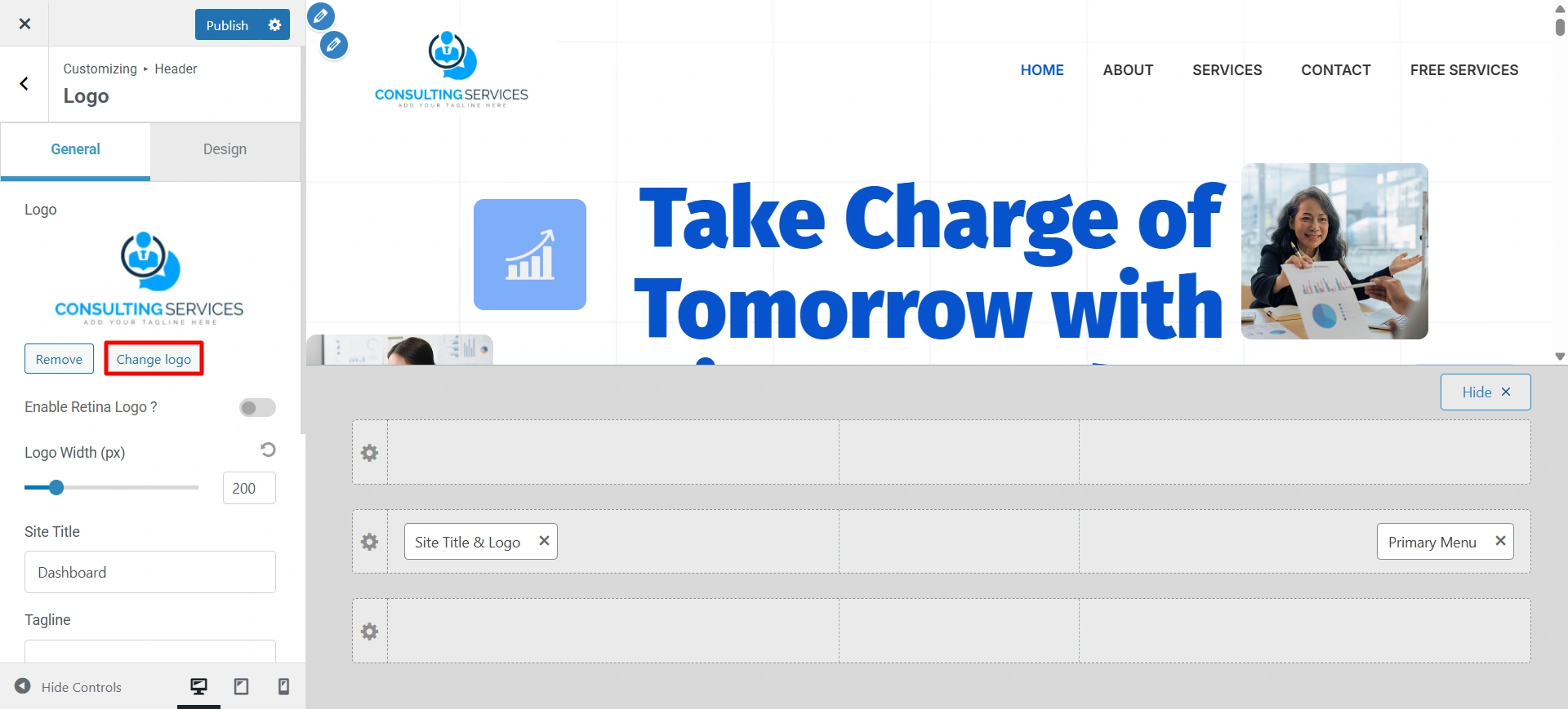 Change logo