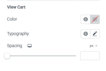 View cart section