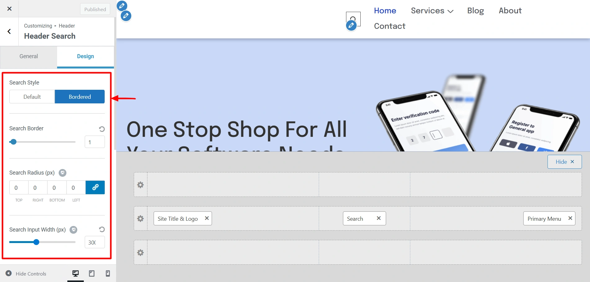 design tab