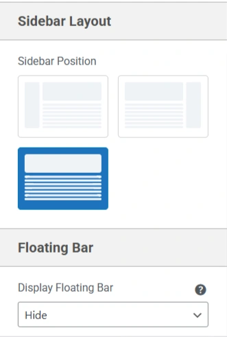 Sidebar layouts