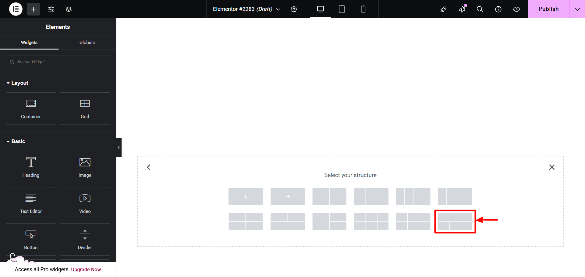 select flexbox layout