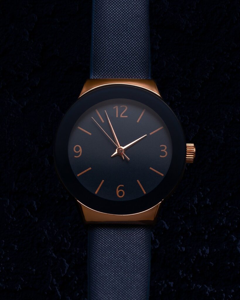 Blue strap & dial analog watch