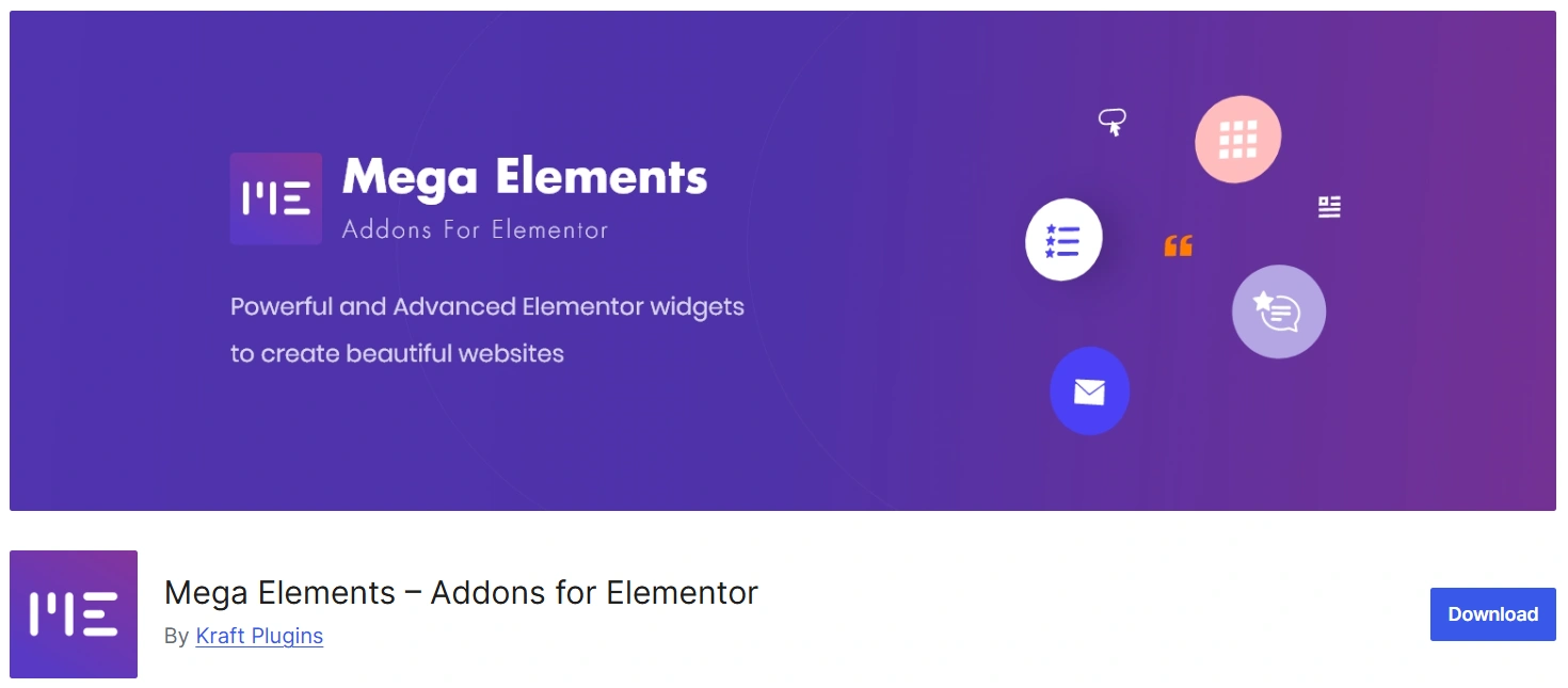 Mega Elements Addons for Elementor