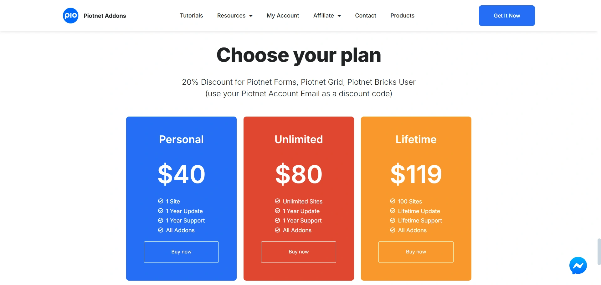 Piotnet Addons for Elementor price