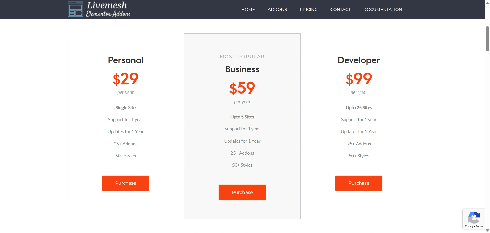 livemesh pricing