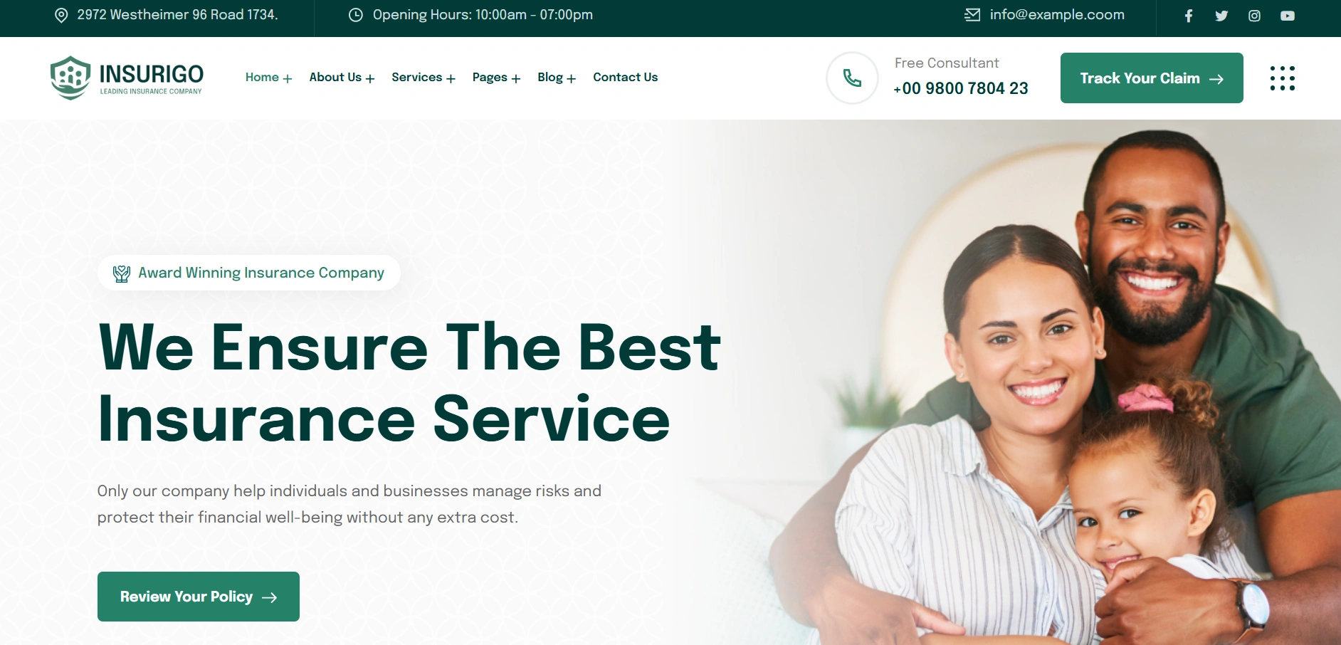 Insurigo wordpress theme