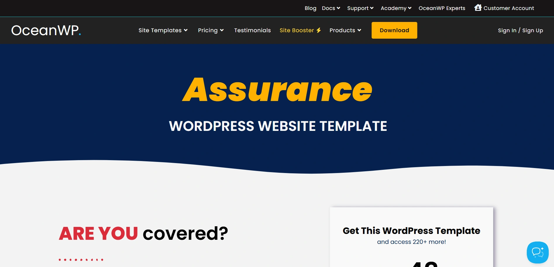Ocean WP wordpress theme