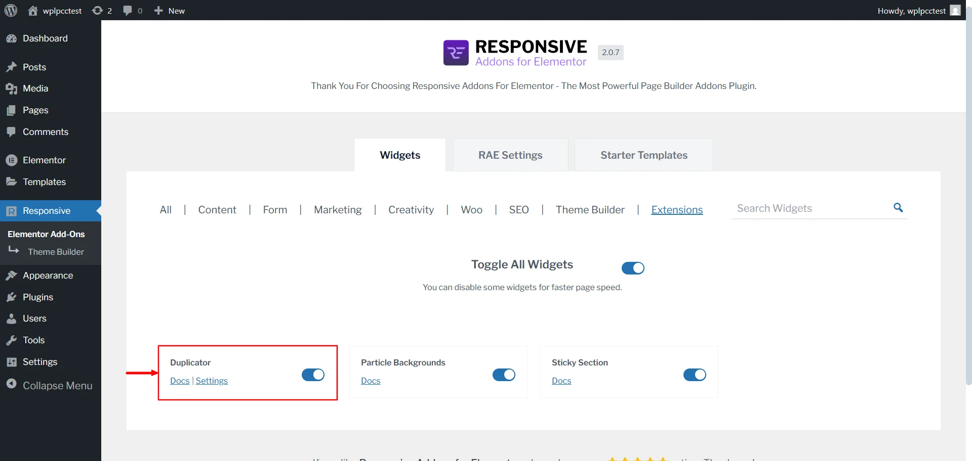 Configuring RAE duplicator