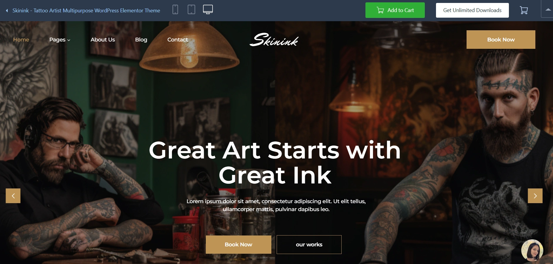 Skinink WordPress Theme
