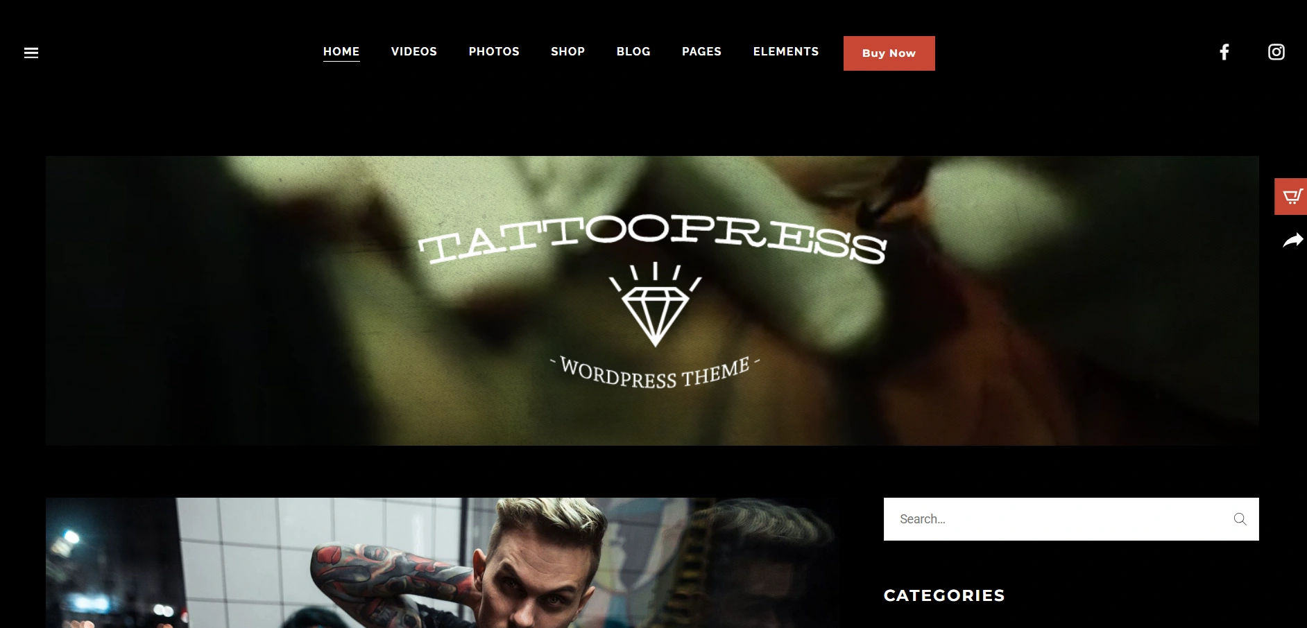 TattooPress WordPress theme