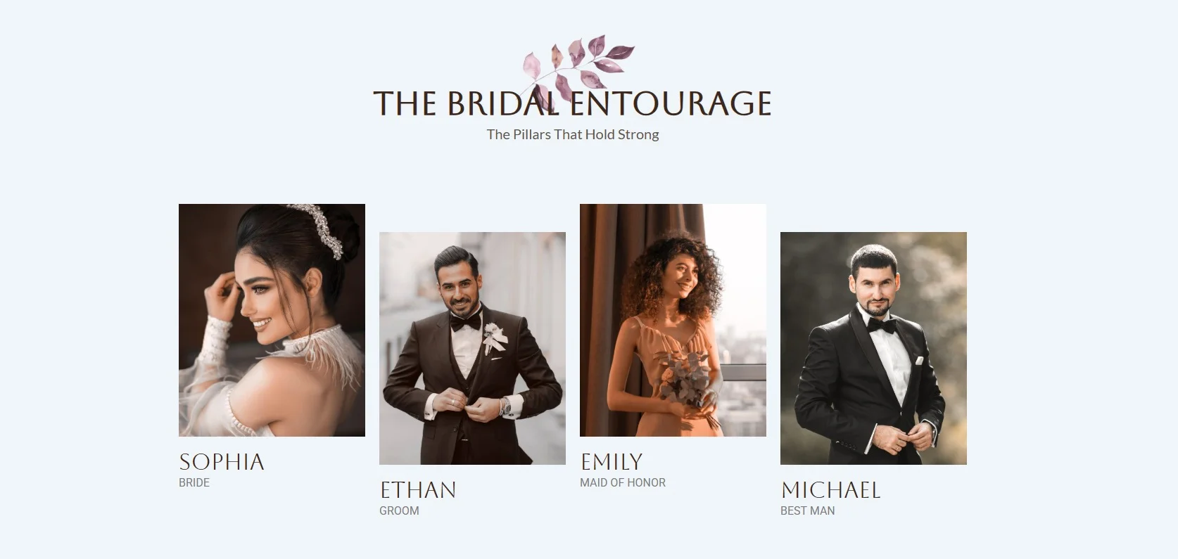 Wedding-Attendants page