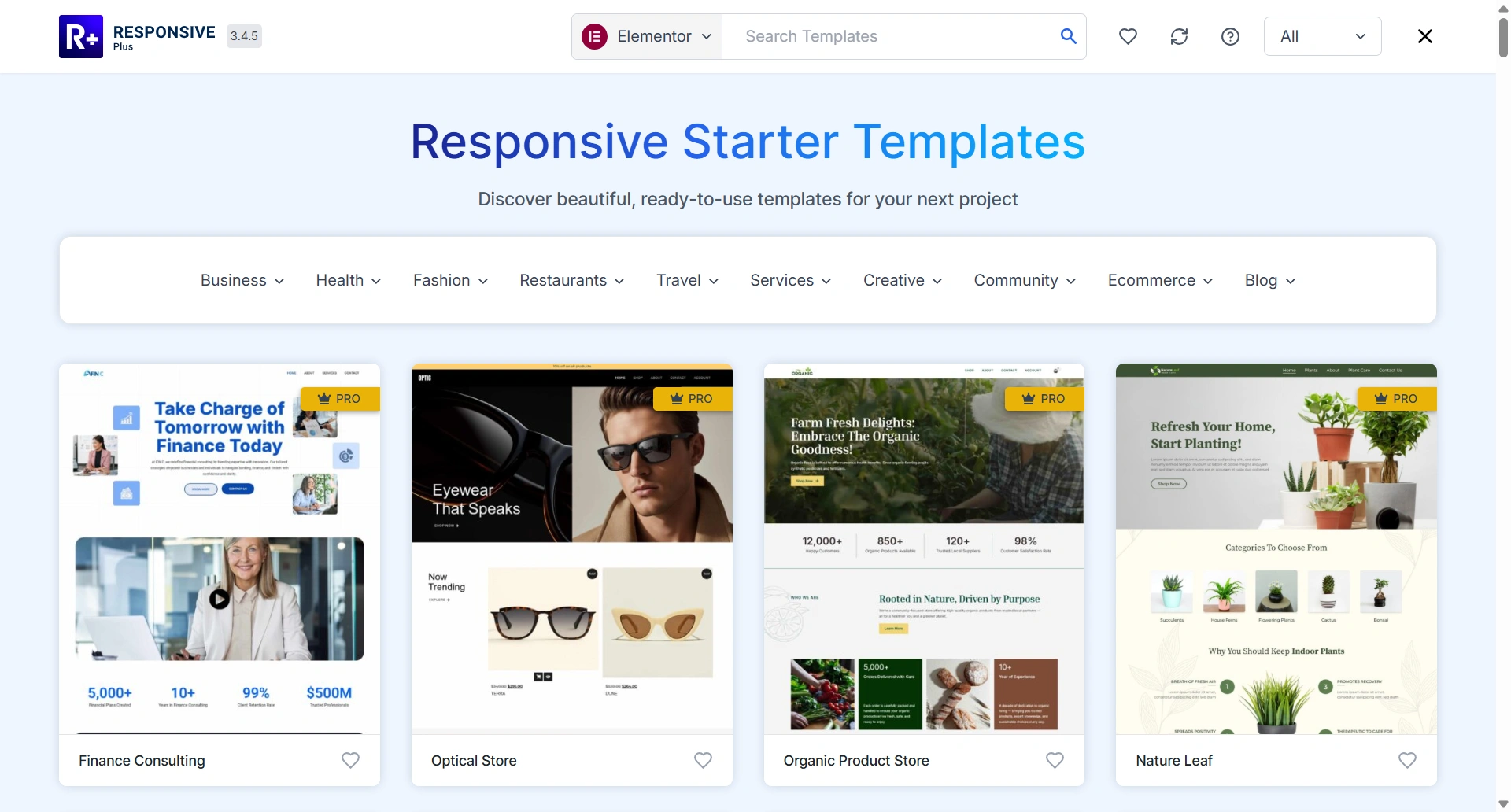 Responsive Plus Templates library