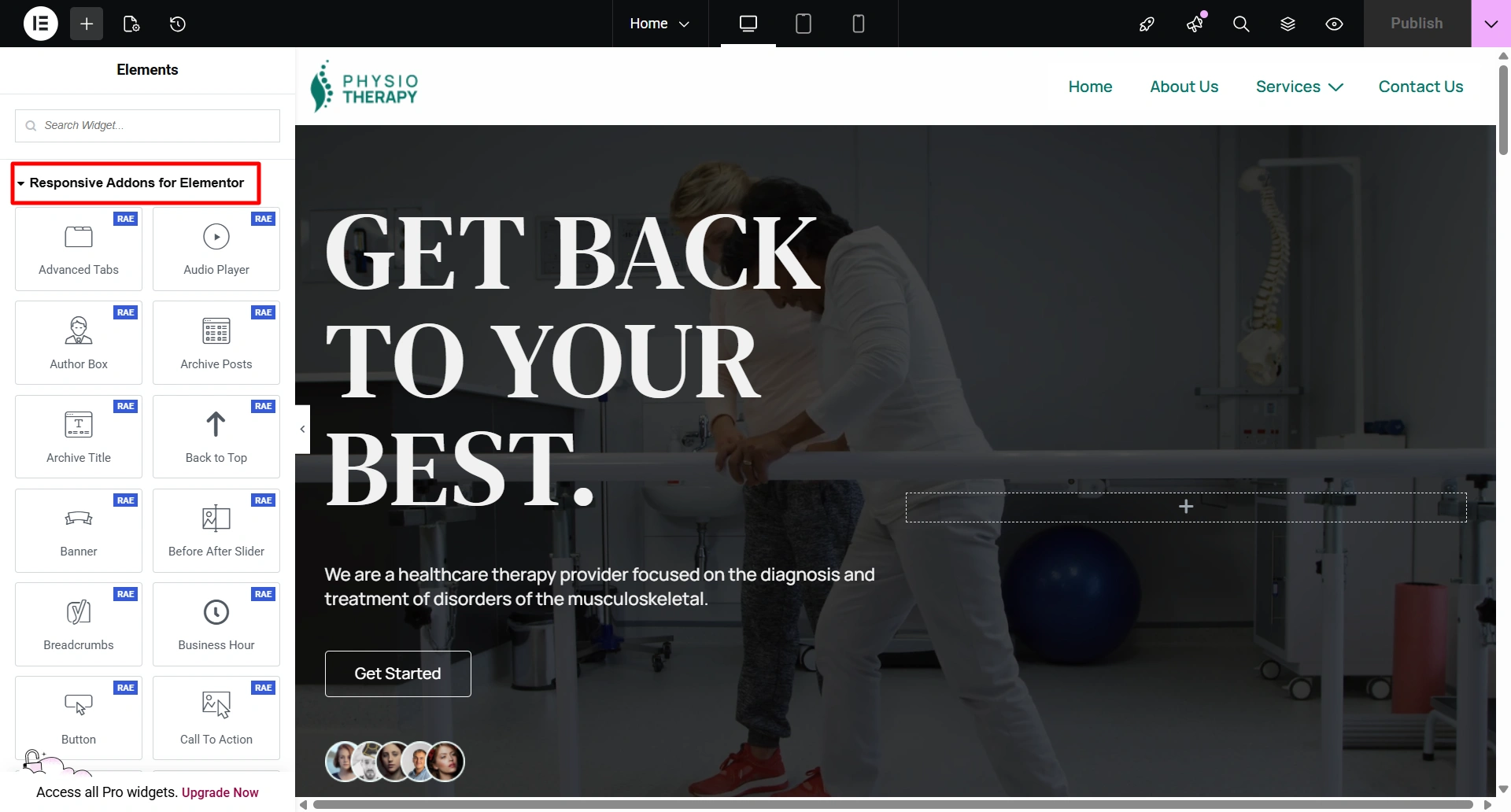 Use Responsive Addons for Elementor